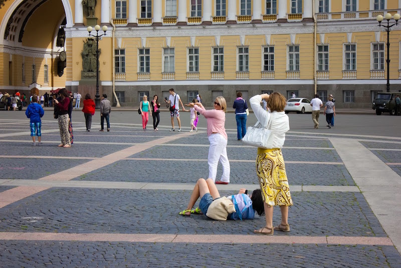 Turisti a San Pietroburgo