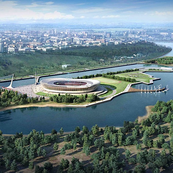 Il Fifa World Cup Stadium di Nizhni Novgorod con 44.899 posti: stadio in costruzione, verrà completato entro il 2018.